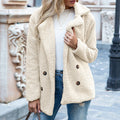 Relaxed Fit Fluffy Lapel Coat